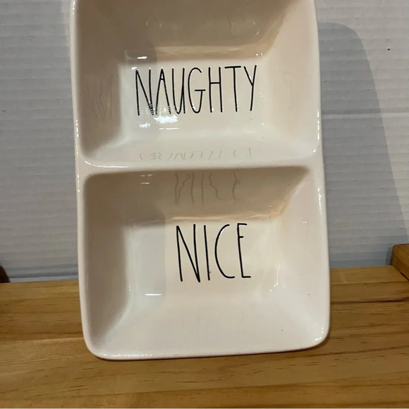 Rae Dunn Naughty and Nice Serving Dish - Picture 2 of 8